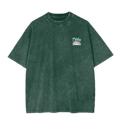 Camiseta Oversize Uluwatu Sunset – Algodón Orgánico Acid Wash