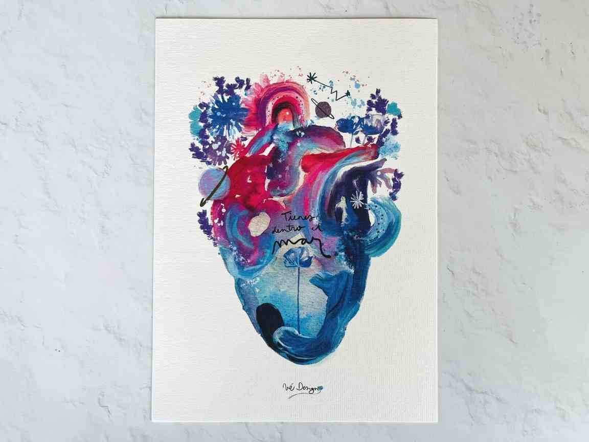 Print A3 – Corazón tienes dentro el Mar