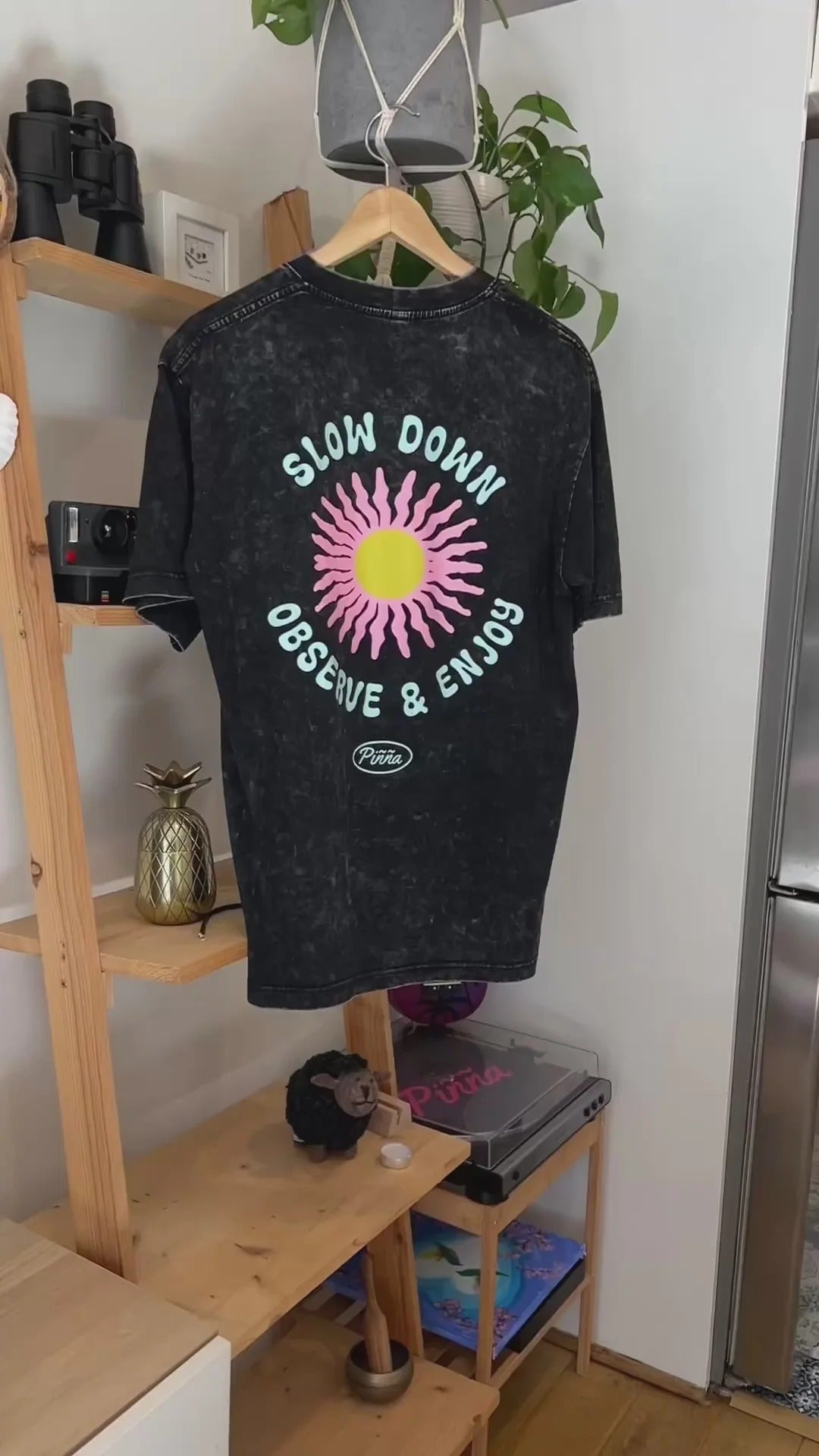Camiseta Oversize Slow Down – Algodón Orgánico Acid Wash