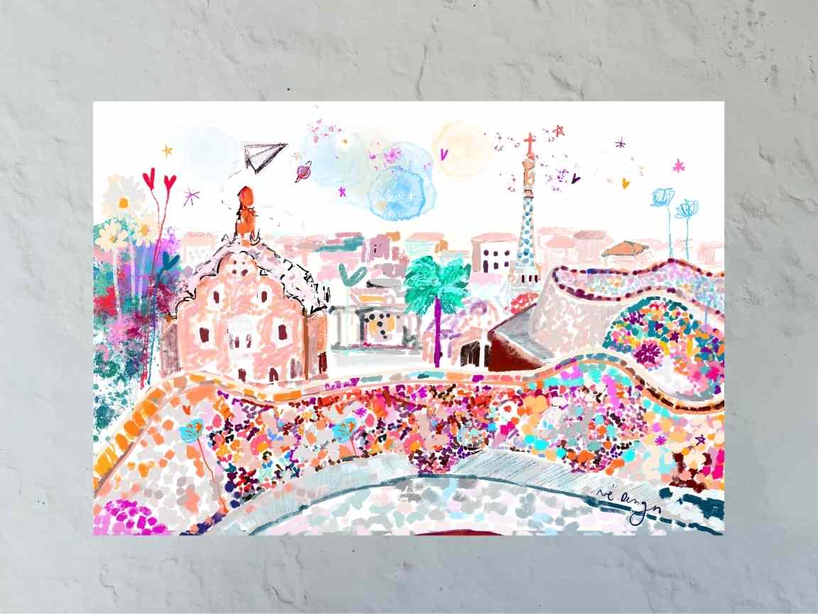 Lámina Parc Güell Barcelona