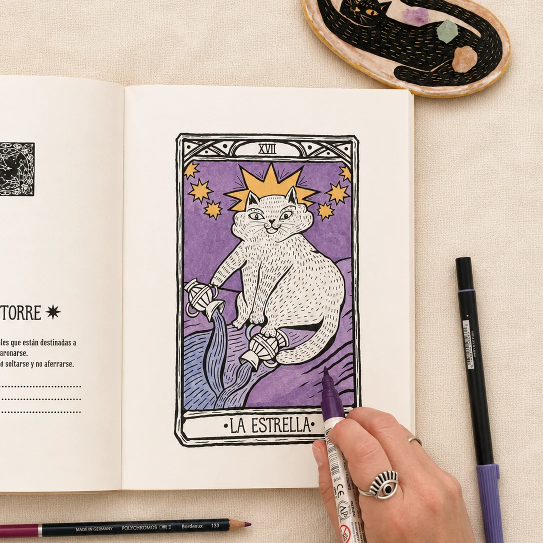 Libro para Colorear: Tarot Michi Místico