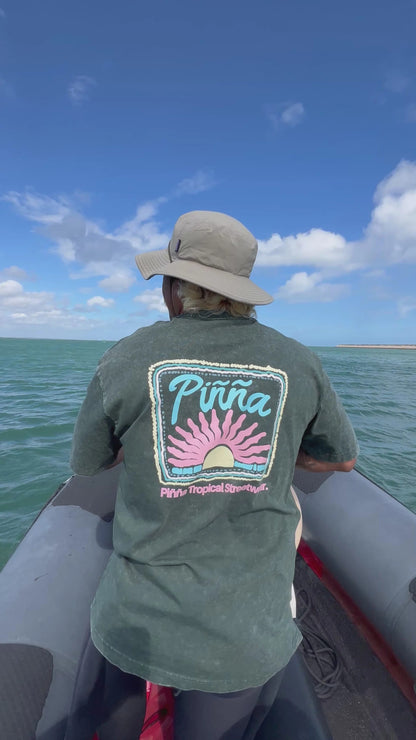 Camiseta Oversize Uluwatu Sunset – Algodón Orgánico Acid Wash