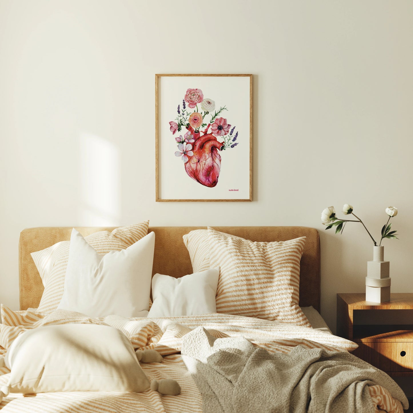 Lámina Botánica: Corazón Floral
