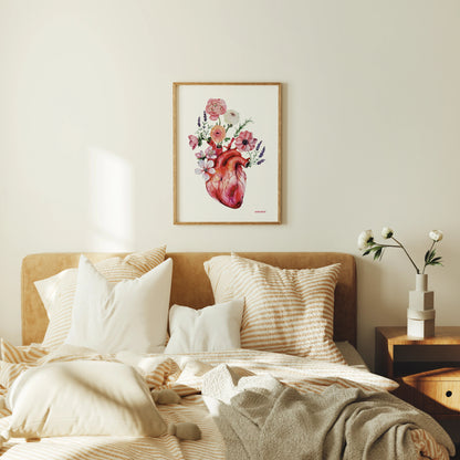 Lámina Botánica: Corazón Floral