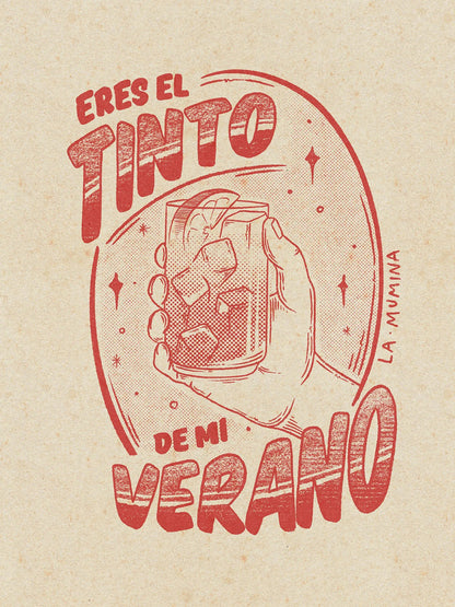 Lámina "Tinto de mi Verano" - Tinto Verano Monocromo