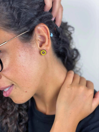 Pendientes: Girasoles