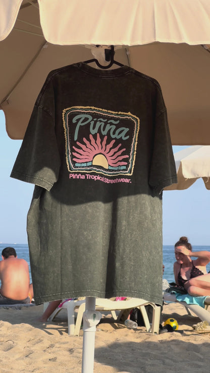 Camiseta Oversize Uluwatu Sunset – Algodón Orgánico Acid Wash