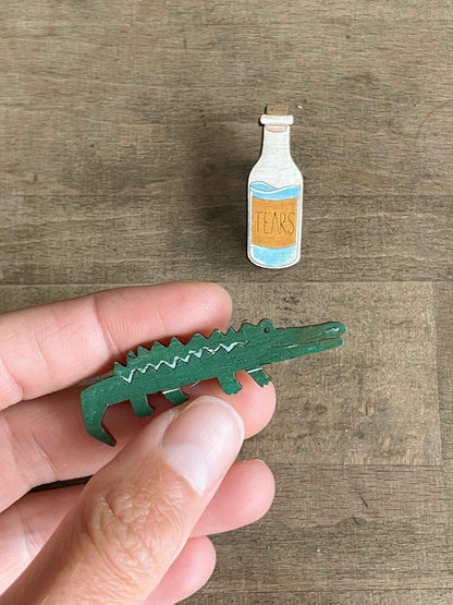 Broches: Lágrimas de Cocodrilo