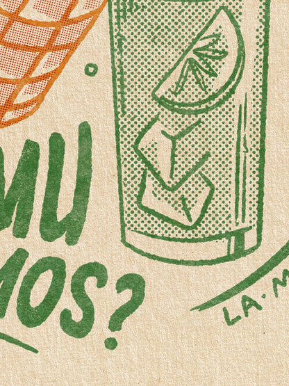 Lámina "Vermuteamos" - Vermut Soda Estilo Retro