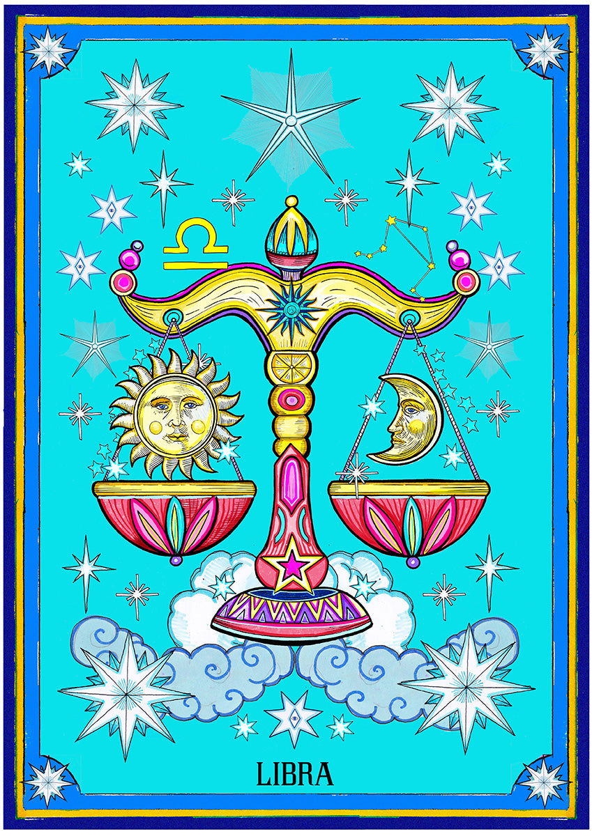 Lámina Horóscopo Grecolatino: Libra – El Dios de los Tres