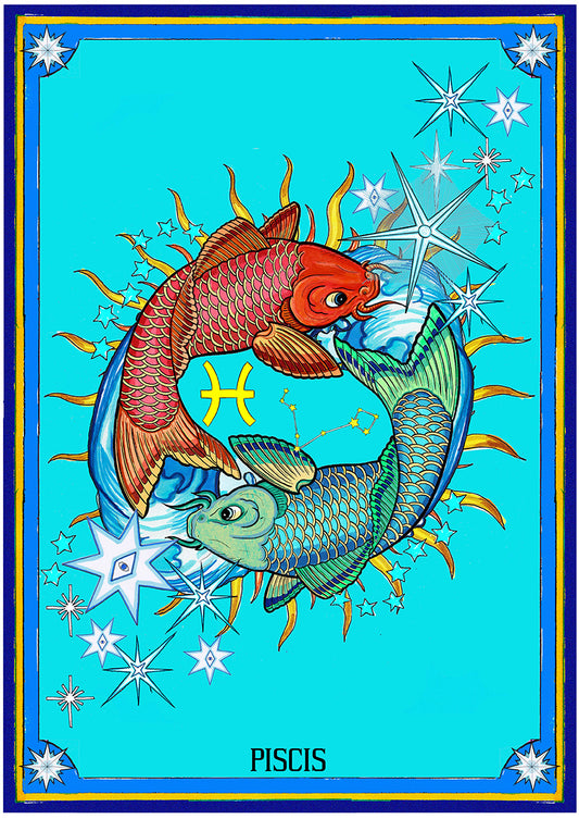 Lámina Horóscopo Grecolatino: Piscis – El Dios de los Tres