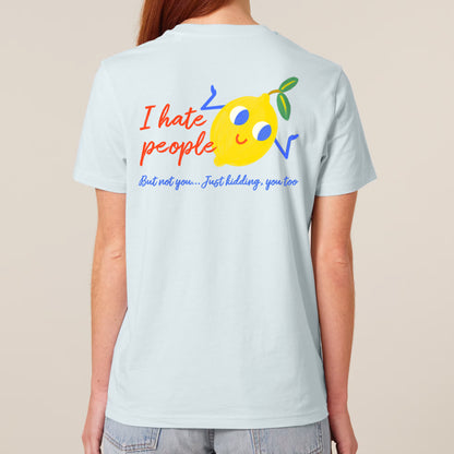 Camiseta Limón Azul de algodón orgánico