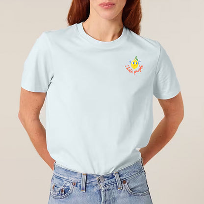 Camiseta Limón Azul de algodón orgánico