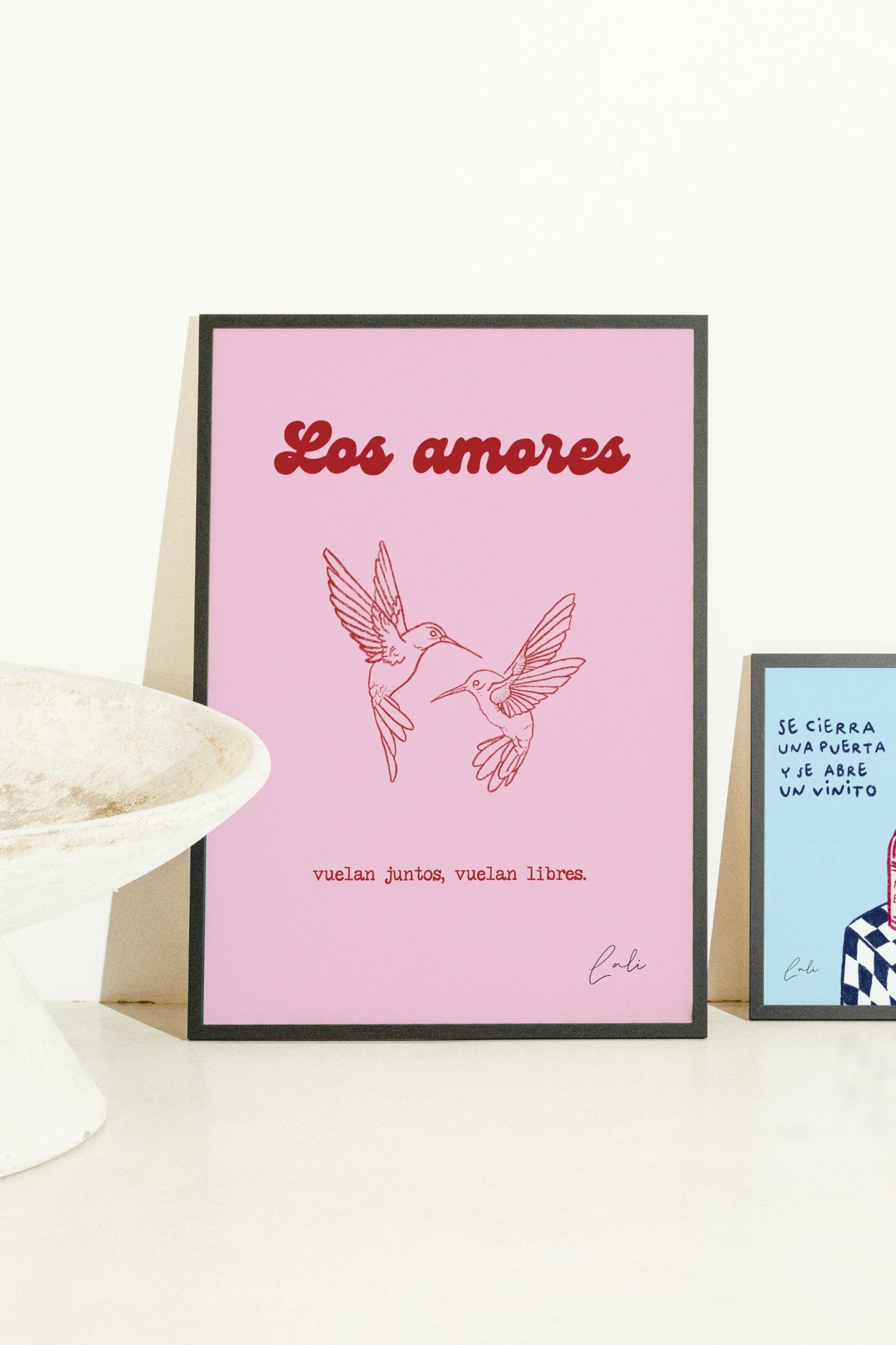Lámina Los Amores Vuelan Juntos Vuelan Libres · Ilustración Lali