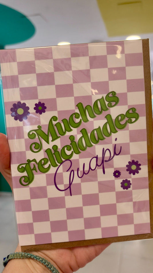 Tarjeta de cumpleaños “Muchas felicidades guapi”
