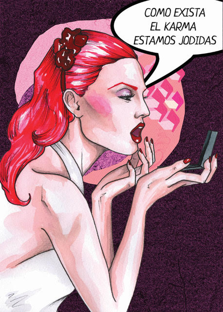 Lámina “Como exista el karma” A4